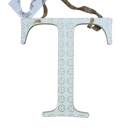 Nordstrom Other - Nordstrom T Initial White and Gold NWT